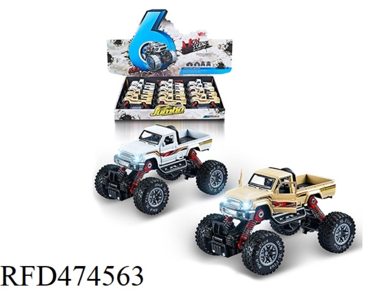 1:30 ALLOY FRONT AND REAR PULLBACK WITH SPRING SHOCK ABSORBER SIMULATION CLIMBING BIG WHEEL (TOYOTA