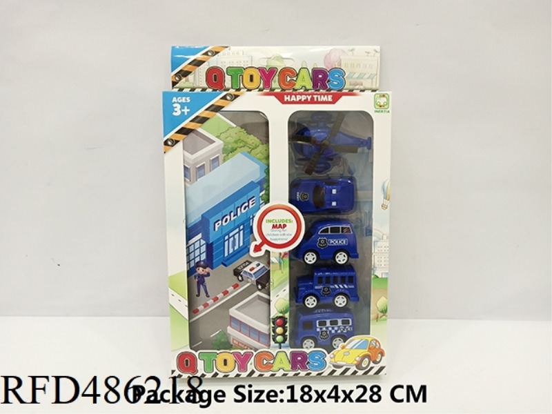 5 WITH 5.5CM POLICE BOOMERANG/PLANE MAP SET