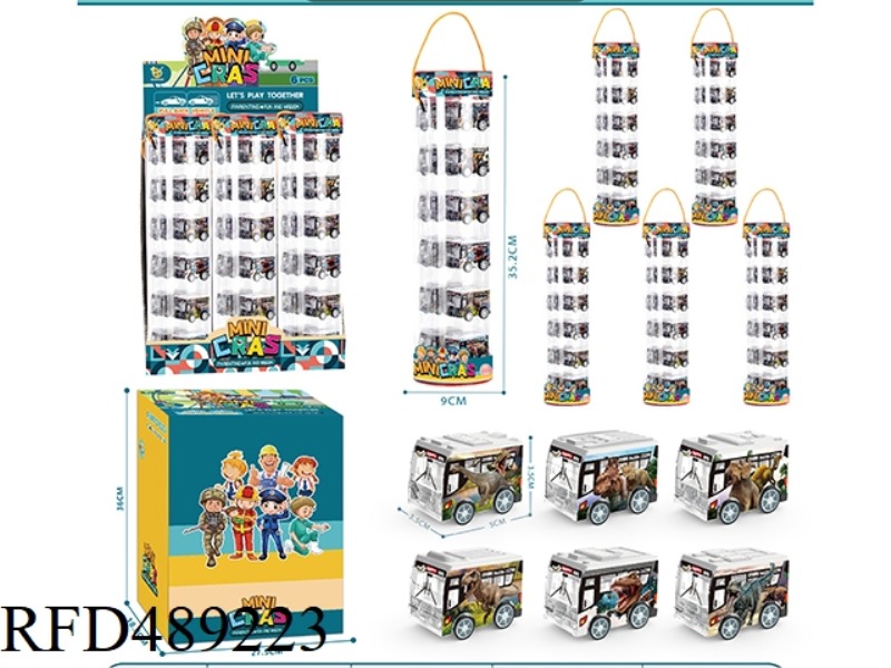 UV DINOSAUR SERIES HUILAI BUS, 6 / BOX