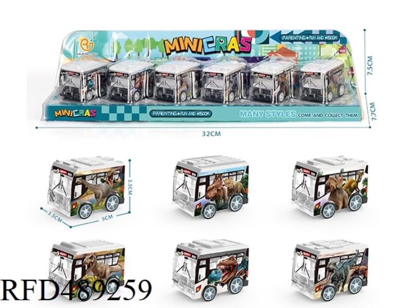 UV DINOSAUR SERIES HUI LI BUS, 6PCS/P COVER