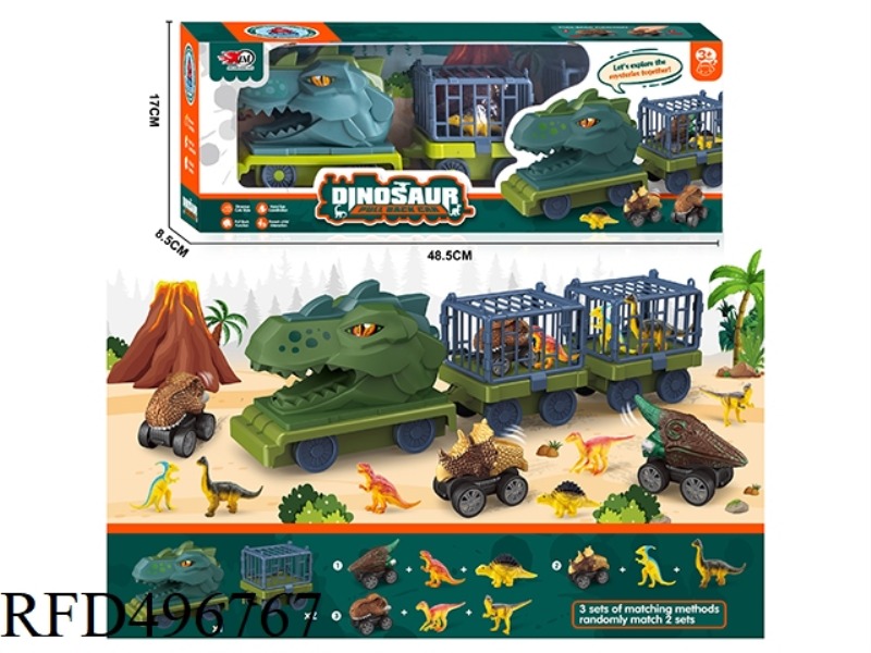 DINOSAUR TRANSPORTER (2PCS BOAI DINOSAUR +4PCS DINOSAUR)