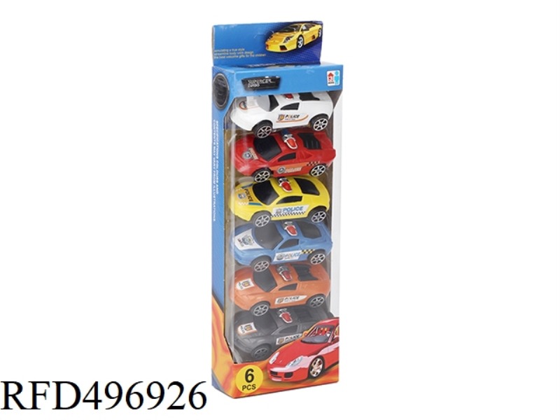 FOUR SOLID-COLOR BLACK WINDOW FORCE SIMULATION POLICE CARS