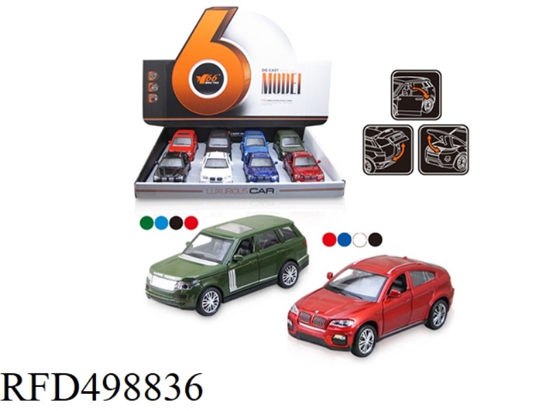 ALLOY BUGGY SIMULATION 4 DOORS (8 / BOX)