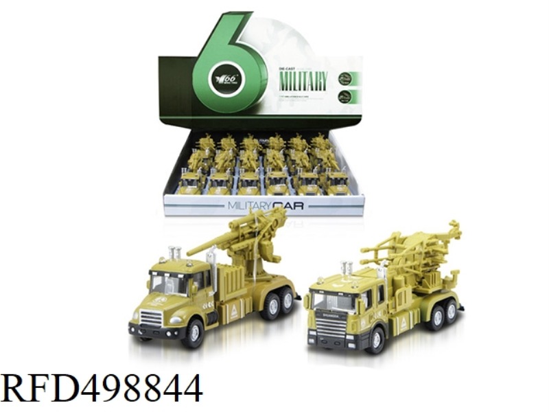 ALLOY REBOUND MILITARY CANNON FIGHTING VEHICLE (12 / BOX)