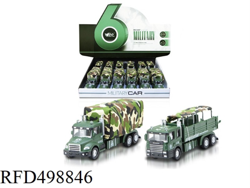ALLOY REBOUND MILITARY TRANSPORT VEHICLE (12 / BOX)