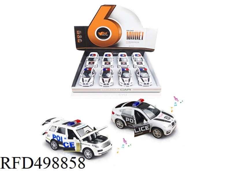 ALLOY TORQUE SIMULATION OFF-ROAD POLICE CAR 4 DOORS (8 / BOX)