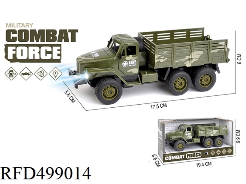 THE SOUND AND LIGHT OF MILITARY FLAT BOTTOM BOOMERANG SIMULATING THE THREE DOORS OF A PICKUP TRUCK