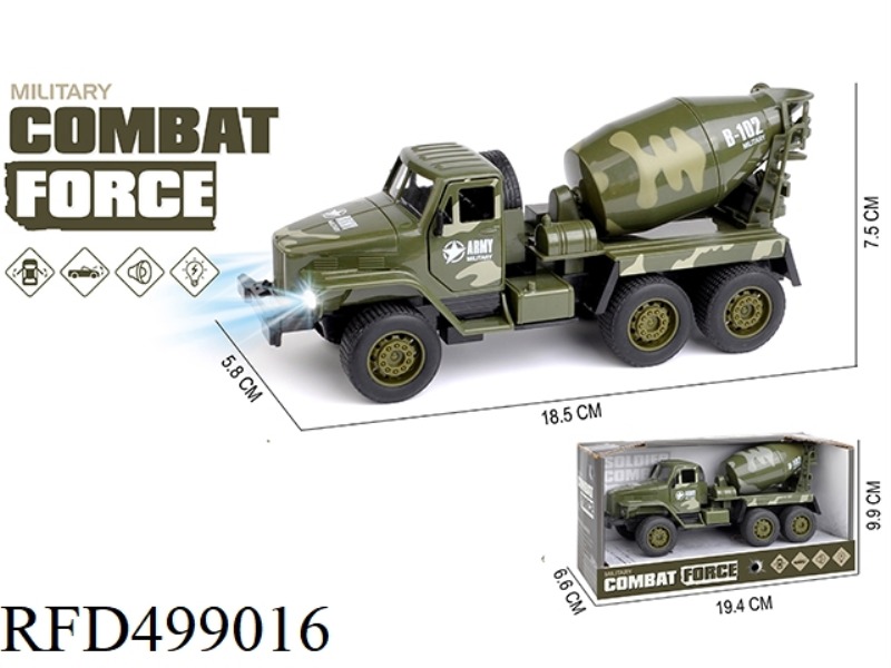 THE SOUND AND LIGHT OF MILITARY FLAT BOTTOM BOOMERANG SIMULATING THE THREE DOORS OF A PICKUP TRUCK