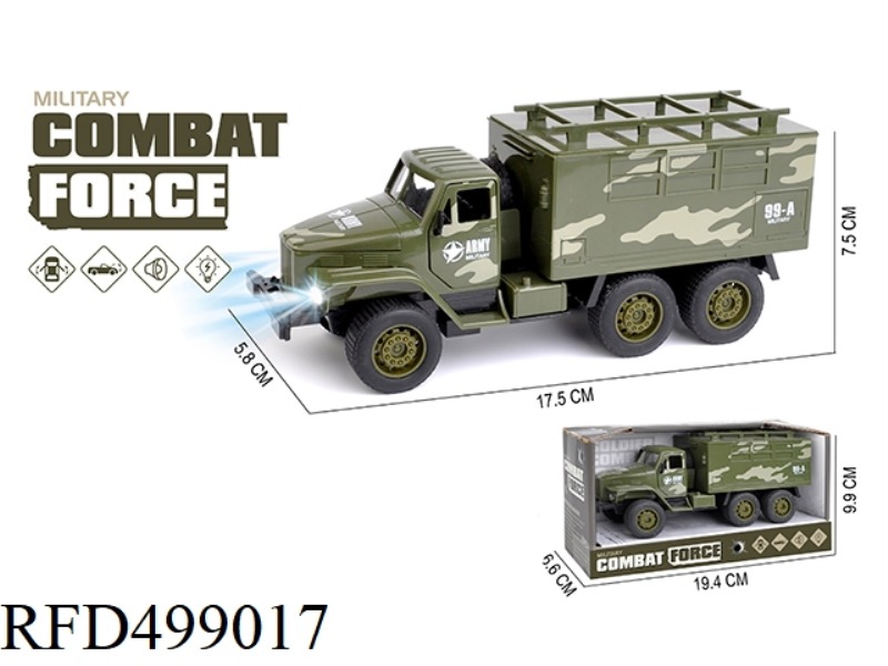 THE SOUND AND LIGHT OF MILITARY FLAT BOTTOM BOOMERANG SIMULATING THE THREE DOORS OF A PICKUP TRUCK