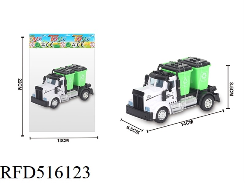 1:64 COMEBACK AMERICAN GARBAGE CAN SANITATION CAR