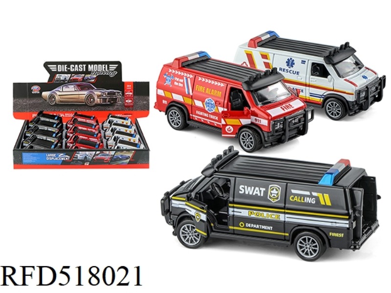 1:32 ALLOY CAR RETURN FORCE TO OPEN DOORS (12 / DISPLAY BOXES)