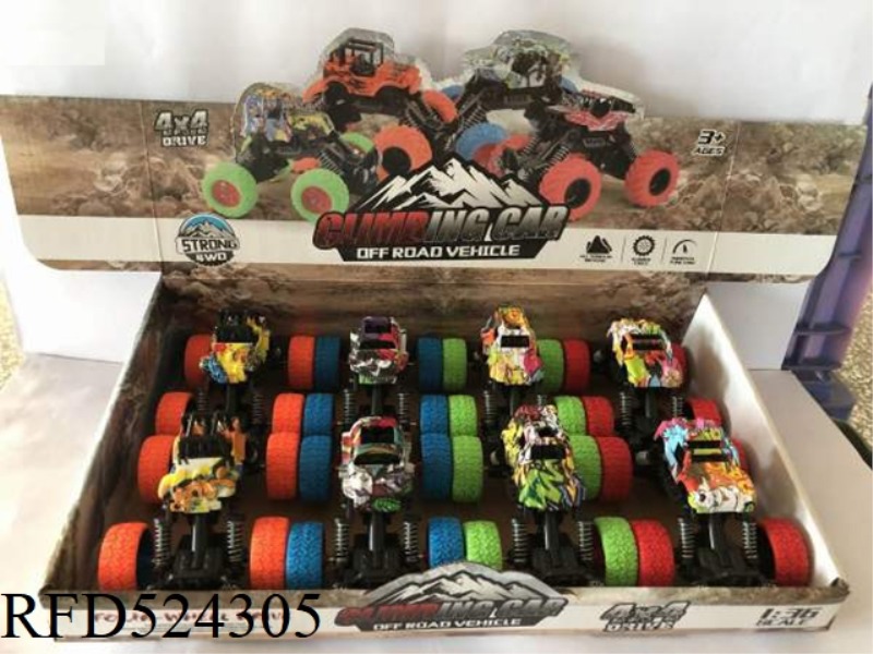 GRAFFITI JAI OFF-ROAD STUNT CAR FOUR TYPES MIXED 8PCS