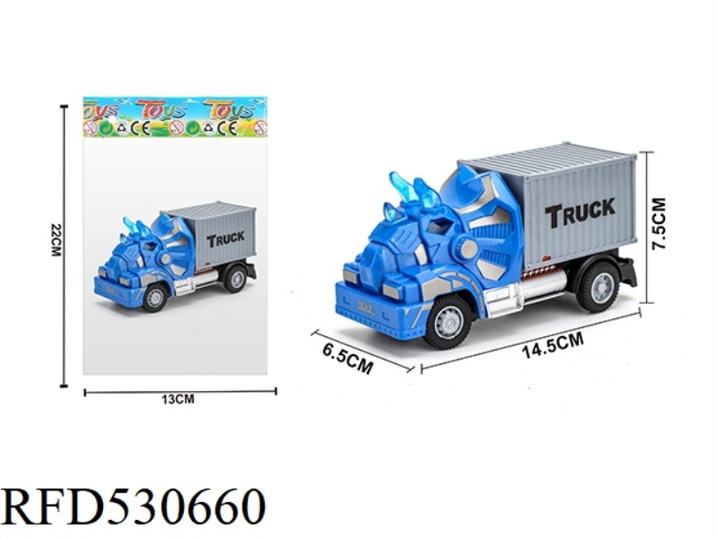 1:64 BOOMERANG TRICERATOPS TRANSPORT CONTAINER CAR