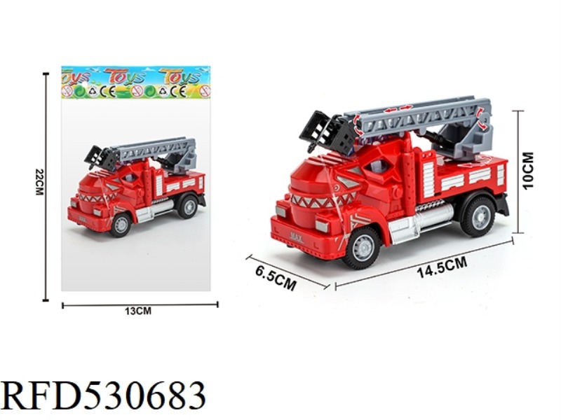 1:64 BOOMERANG MECHANICAL TYRANNOSAURUS REX LADDER FIRE TRUCK