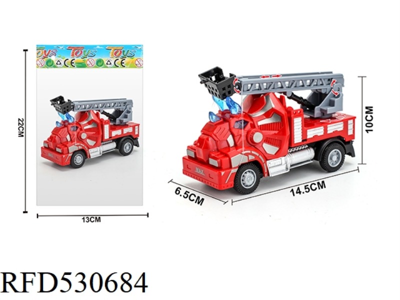 1:64 TRICERATOPS BOOMERANG LADDER FIRE TRUCK