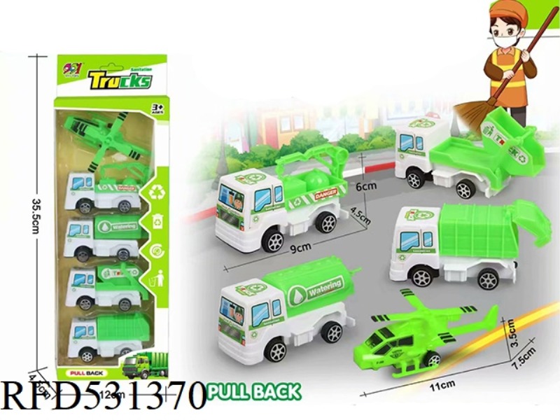 FOUR TYPES OF JILI SANITATION VEHICLES