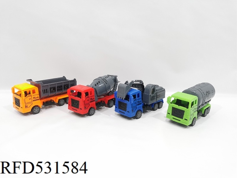4 TYPES OF LARGE BOAI ENGINEERING TRUCKS (2 PIECES)