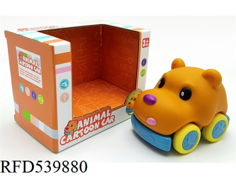 HUI LI RUBBER CAR SHELL CARTOON BEAR CAR WITH SOUND IC