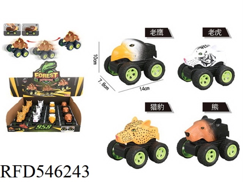 BOTH SIDES PULL BACK 12PCS TO THE ANIMAL CAR