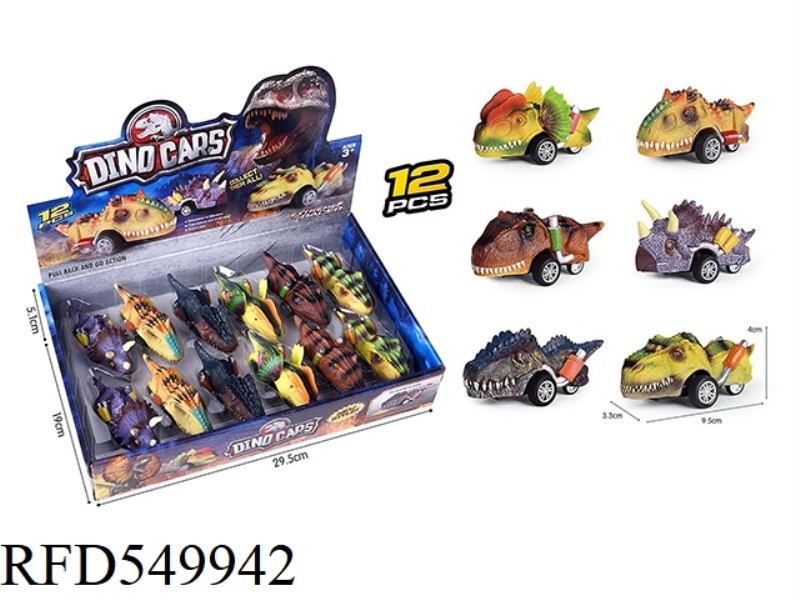 JURASSIC DINOSAUR RACER 12PCS