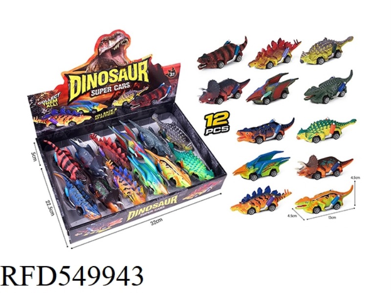 JURASSIC DINOSAUR RACER 12PCS