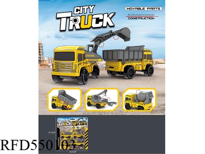 FOUR VILLAGE PULLING BACK ENGINEERING VEHICLES