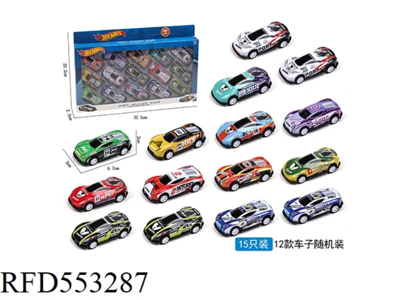 WARRIOR TIN RACING CAR (15 PACK)
