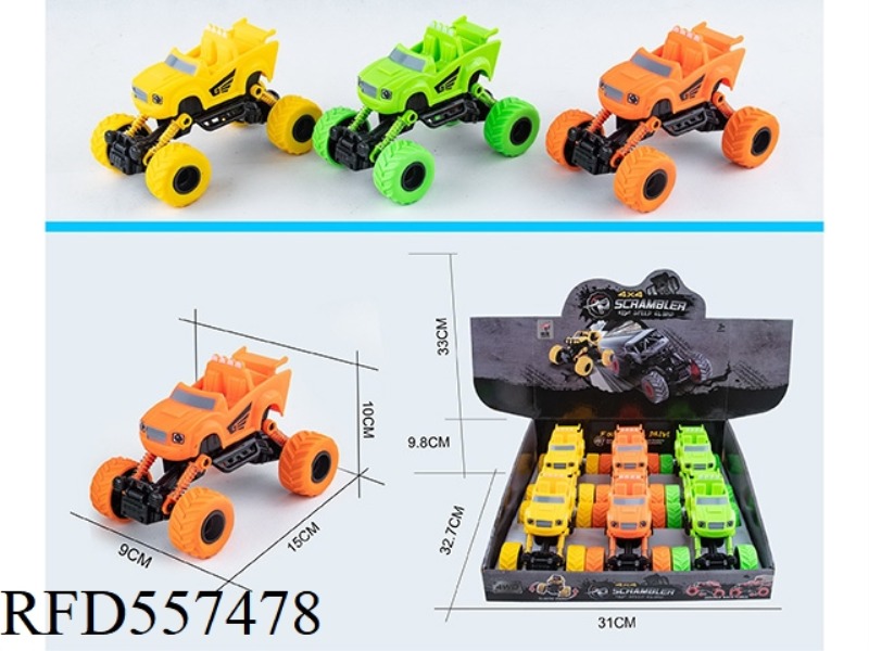 DUAL PULL-BACK CLIMBING SUV 6PCS