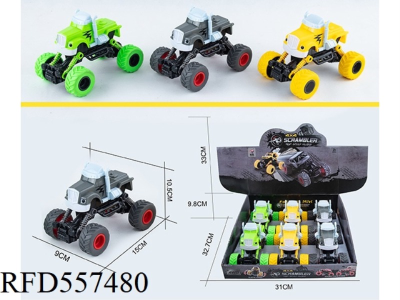 DUAL PULL-BACK CLIMBING SUV 6PCS