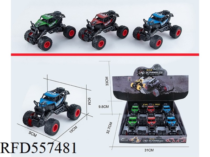 DUAL PULL-BACK CLIMBING SUV 6PCS