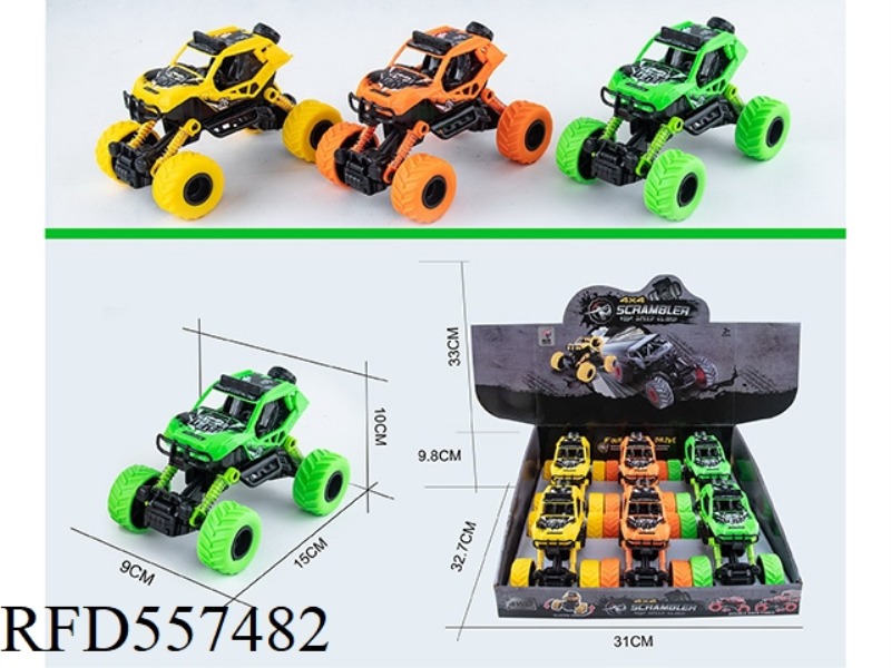 DUAL PULL-BACK CLIMBING SUV 6PCS