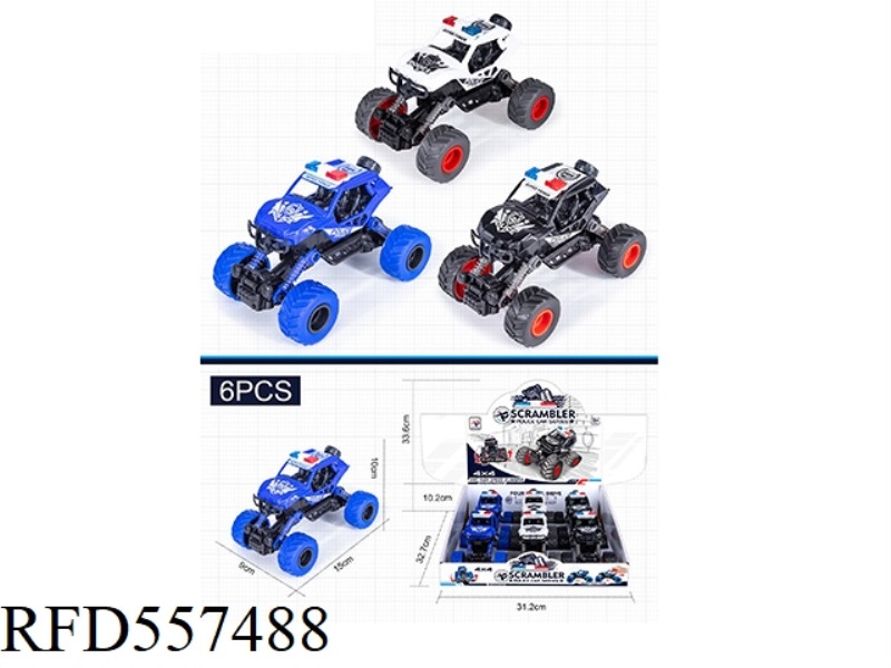 DUAL BOOMERANG POLICE CAR 6PCS OFF-ROAD VEHICLE