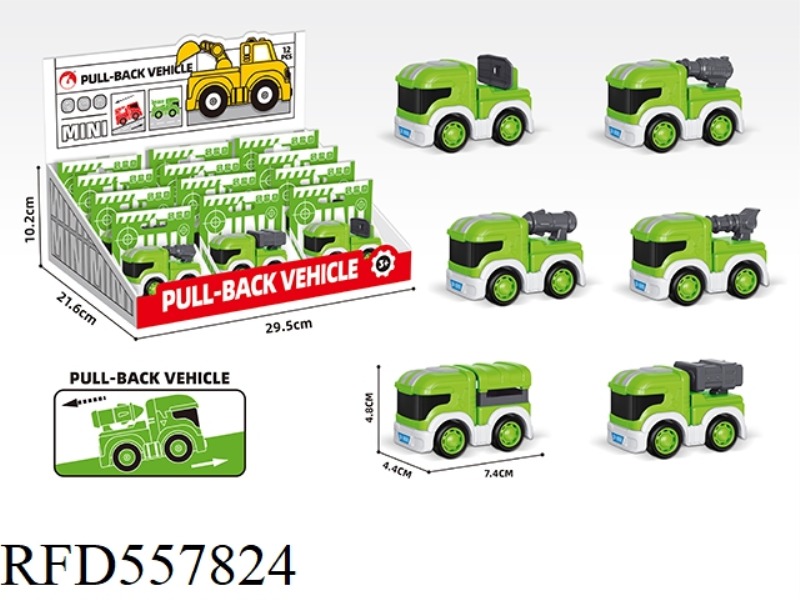 MILITARY PULL-BACK VEHICLE 12PCS/PDQ