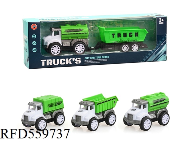 PULL BACK SANITATION TRUCK