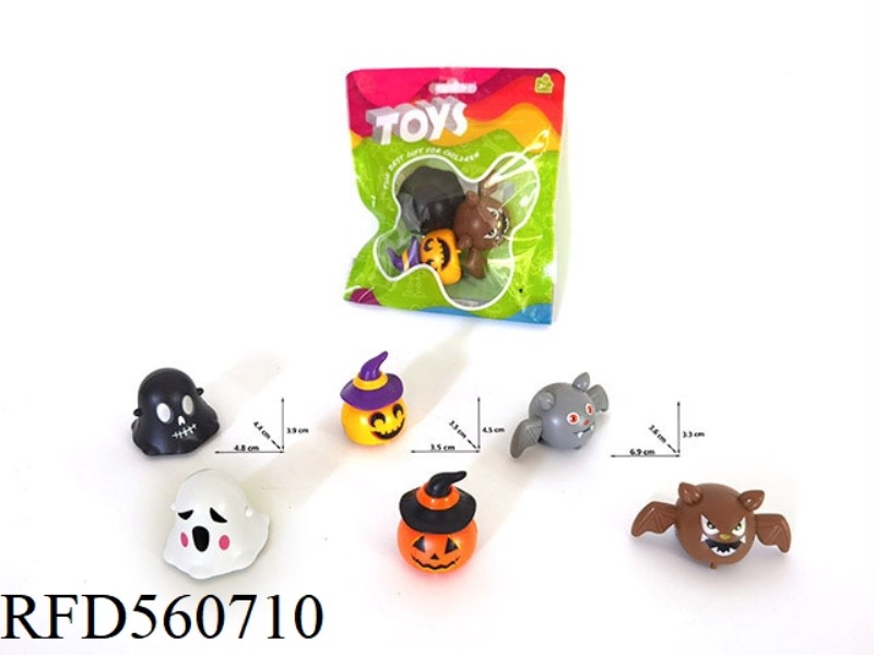 PULL-BACK CARTOON HALLOWEEN PUMPKIN GHOST BATMOBILE