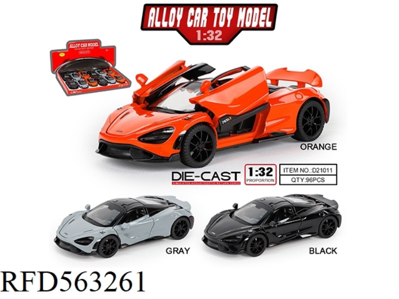 1: 32 ALLOY RETURN MCLAREN 765LT (12PCS)