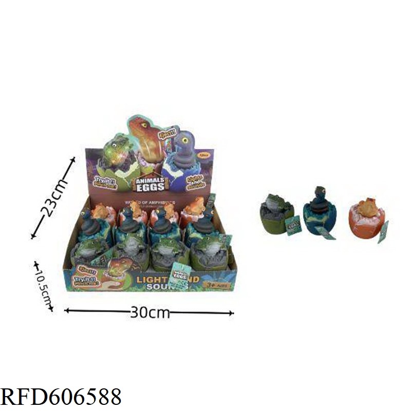 12PCS ANIMAL EGG SQUEEZING (SNAKE) WITH LIGHT