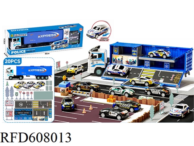 STORE POLICE CONTAINER TRUCKS