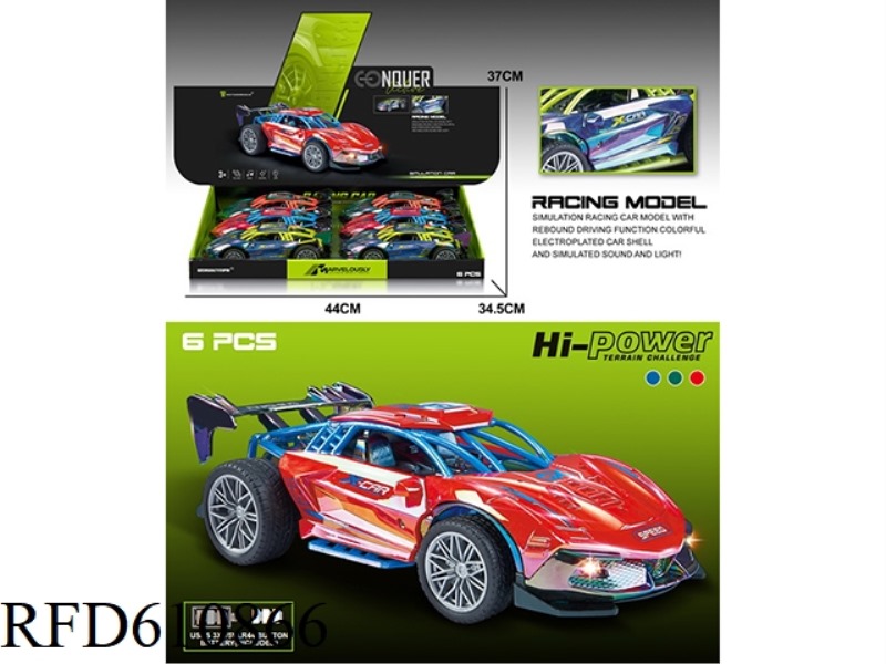 NEON PAINT WARRIOR RACING CAR 6PCS