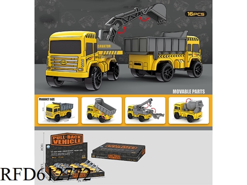 16 PULL-BACK TRUCKS