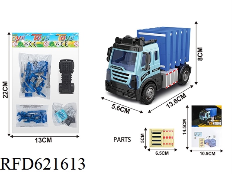 BUILDING BLOCKS TRANSPORT TRUCK PULL-BACK TRUCK