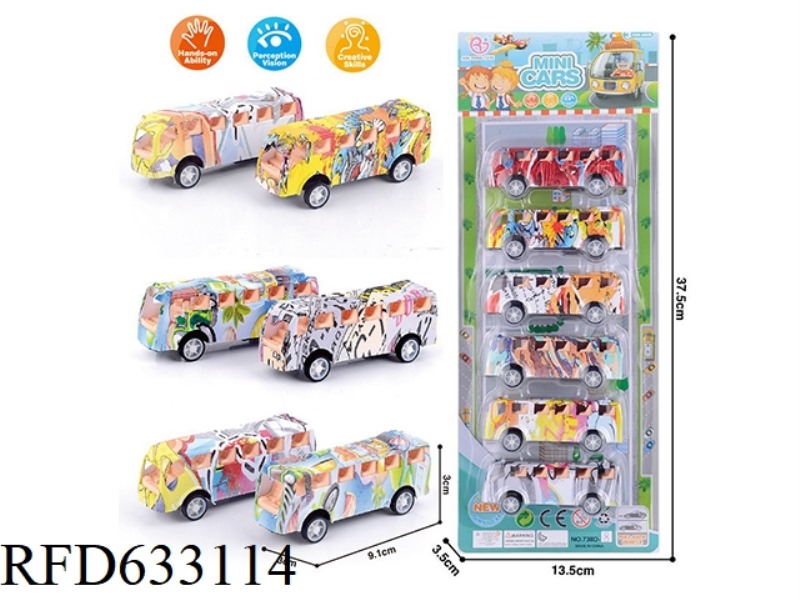 6 WARRIOR GRAFFITI BUS CARS