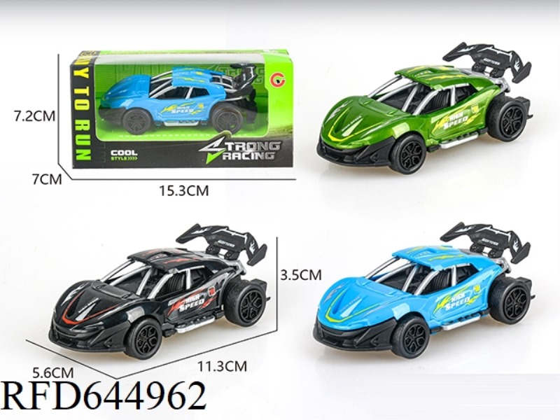 SMALL PULL-BACK SKELETON SPORTS CAR