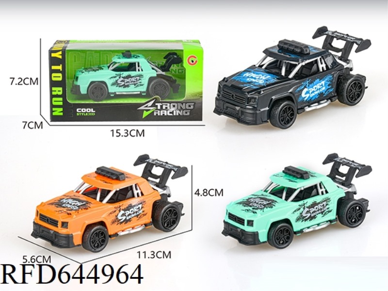 SMALL PULL-BACK SKELETON JEEP