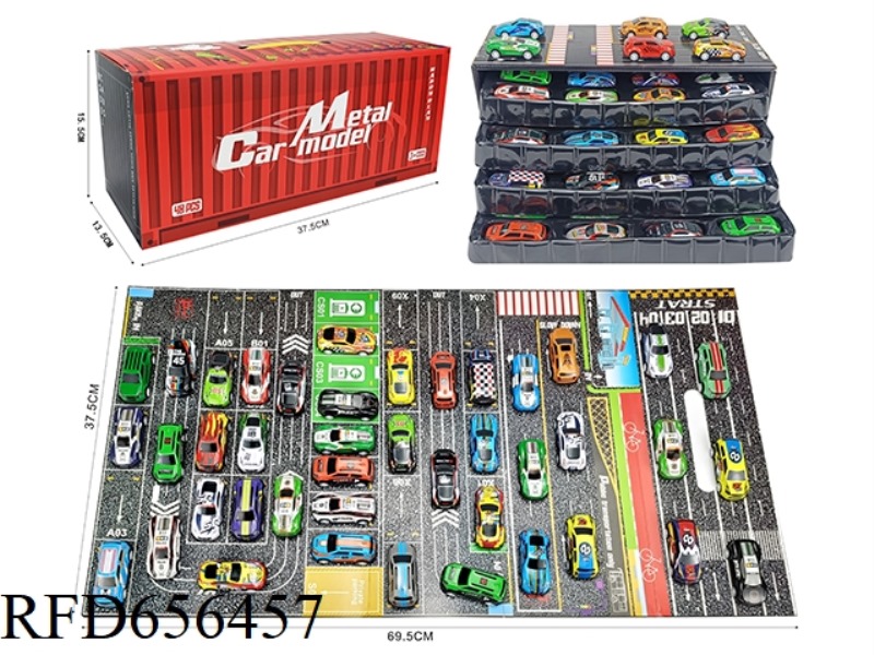 GIFT BOX PARKING LOT (WITH 48 PULL-BACK CARS)