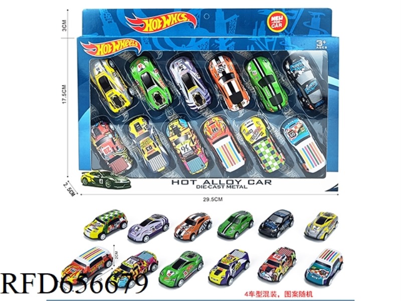 12 PULL-BACK CARS