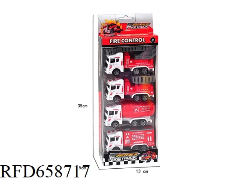 A PULL-BACK FIRE TRUCK
