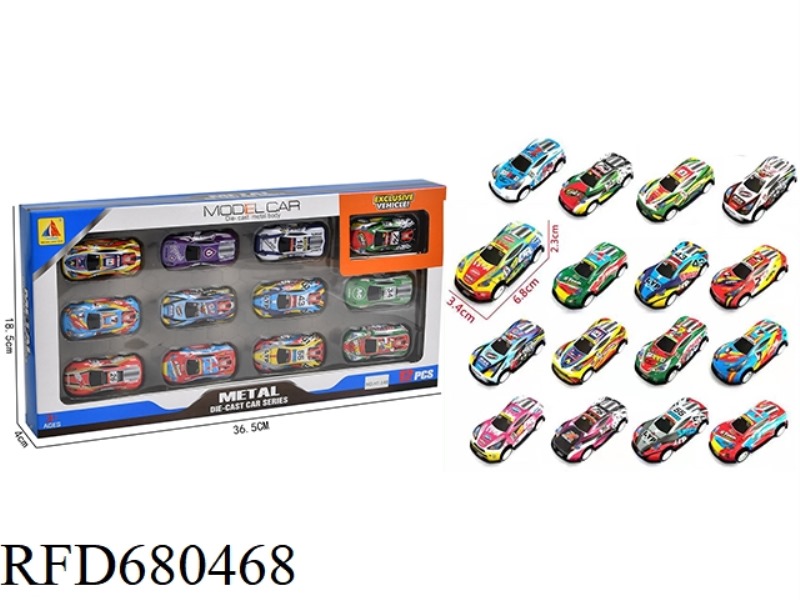 1:64 IRON SHEET REBOUND RACING CAR MODEL