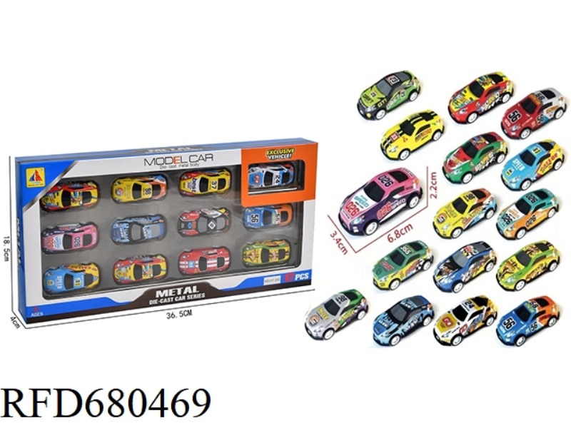 1:64 IRON SHEET REBOUND RACING CAR MODEL