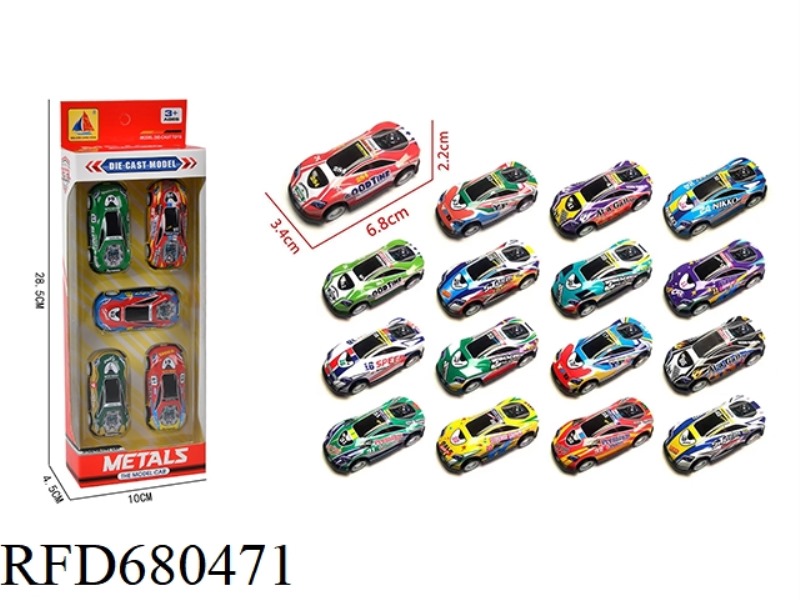 1:64 IRON SHEET REBOUND RACING CAR MODEL